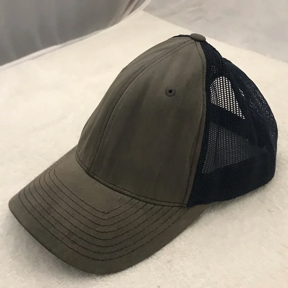 Richardson Adjustable Snap Back Grey/Green/Blue Trucker Hat